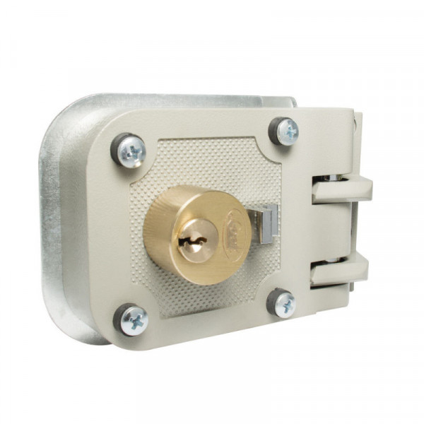 L530IGS LOCK Cerradura de sobreponer para puerta corrediza cilindro doble izquierda Lock | DIHERESA