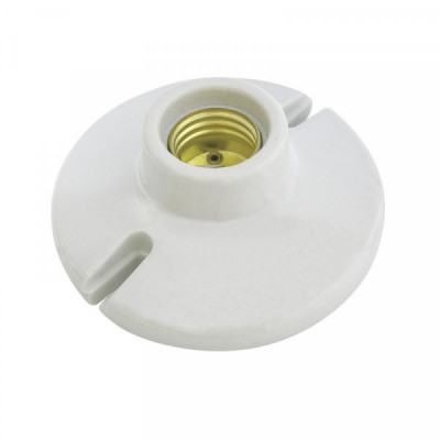 136664 SURTEK Portalámpara de porcelana redondo para techo 4" 127V Surtek | DIHERESA