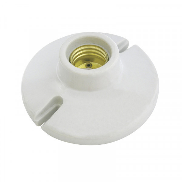 136664 SURTEK Portalámpara de porcelana redondo para techo 4" 127V Surtek | DIHERESA