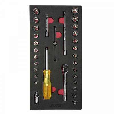 CH101 URREA Juego dados y accesorios Cuadro 1/4" - mm y SAE - cortos 31 piezas Urrea | DIHERESA