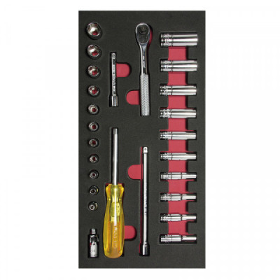CH102 URREA Juego dados y accesorios Cuadro 1/4" -  SAE - cortos y largos 26 piezas Urrea | DIHERESA