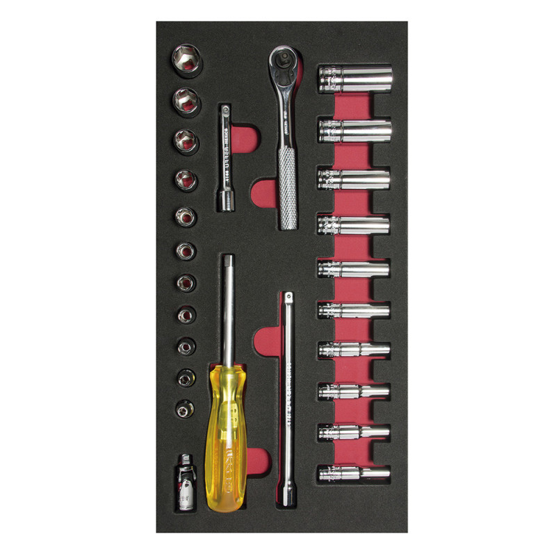 CH102 URREA Juego dados y accesorios Cuadro 1/4" - SAE - cortos y largos 26 piezas Urrea | DIHERESA CH102 URREA Juego dados y accesorios Cuadro 1/4" - SAE - cortos y largos 26 piezas Urrea | DIHERESA