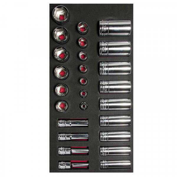 CH106 URREA Juegos dados cuadro 3/8" - SAE - cortos y largos 26 piezas Urrea | DIHERESA