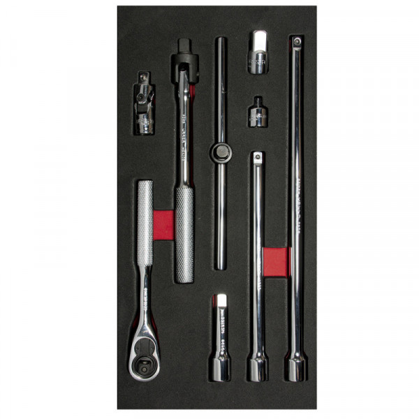 CH105 URREA Juego de accesorios cuadro 3/8" 9 piezas Urrea | DIHERESA