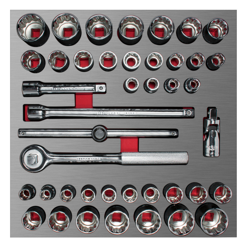 CH203L URREA Juego de dados y accesorios 1/2" combinados 42 piezas Urrea | DIHERESA CH203L URREA Juego de dados y accesorios 1/2" combinados 42 piezas Urrea | DIHERESA