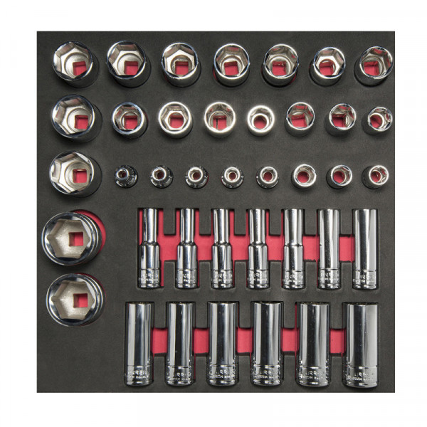 CH207 URREA Juego de dados cuadro 1/2" - Métricos - cortos y largos 39 piezas Urrea | DIHERESA