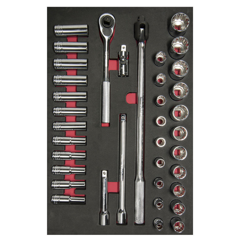 CH311 URREA juego de dados y accesorios Cuadro 1/2" - Metricos - Cortos y Largos 37 piezas Urrea | DIHERESA CH311 URREA juego de dados y accesorios Cuadro 1/2" - Metricos - Cortos y Largos 37 piezas Urrea | DIHERESA