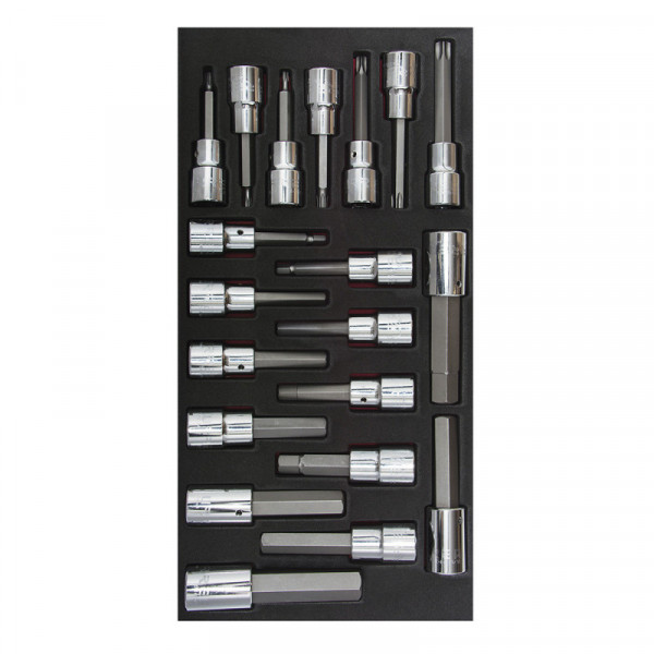 CH110 URREA Juego de dados con punta torx hexagonales SAE y Métricos cuadro 1/2" - 20 piezas Urrea | DIHERESA