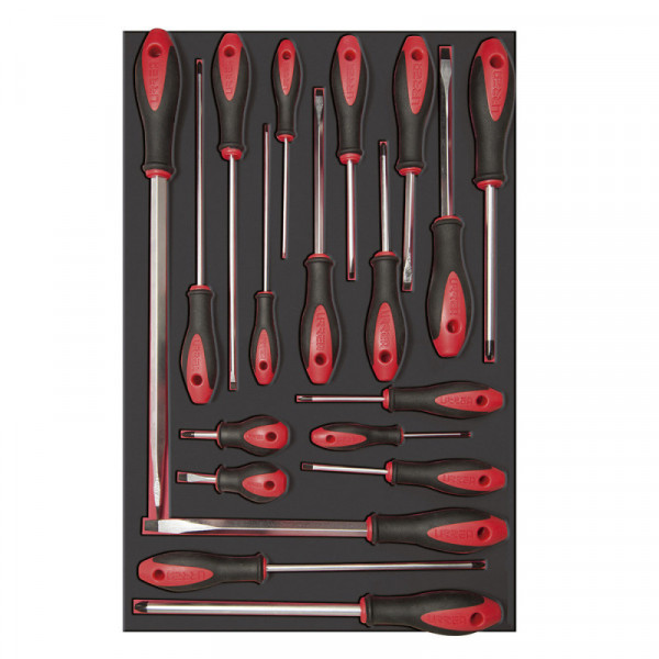 CH307 URREA Juego de 19 Dest. bimaterial Punta Plana Phillips y Cabinet Urrea | DIHERESA