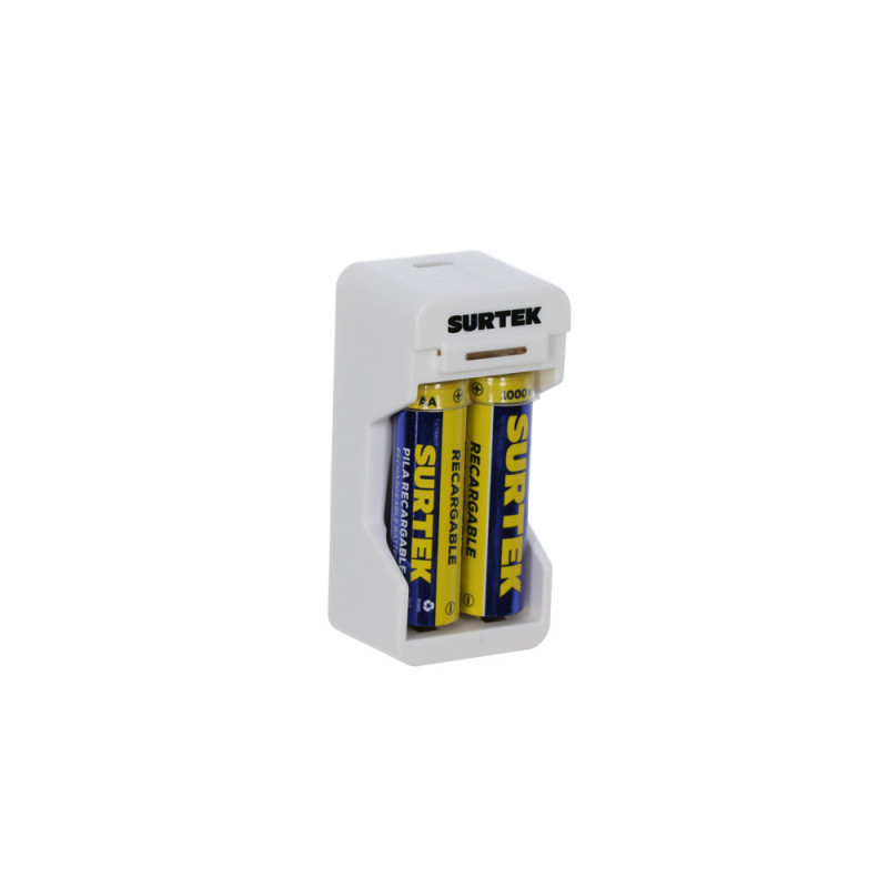 CP2 SURTEK Cargador para pilas Surtek 2A-3A con 2 pilas AA Surtek | DIHERESA CP2 SURTEK Cargador para pilas Surtek 2A-3A con 2 pilas AA Surtek | DIHERESA