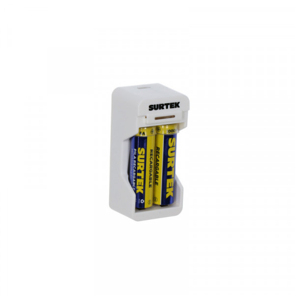 CP2 SURTEK Cargador para pilas Surtek 2A-3A con 2 pilas AA Surtek | DIHERESA